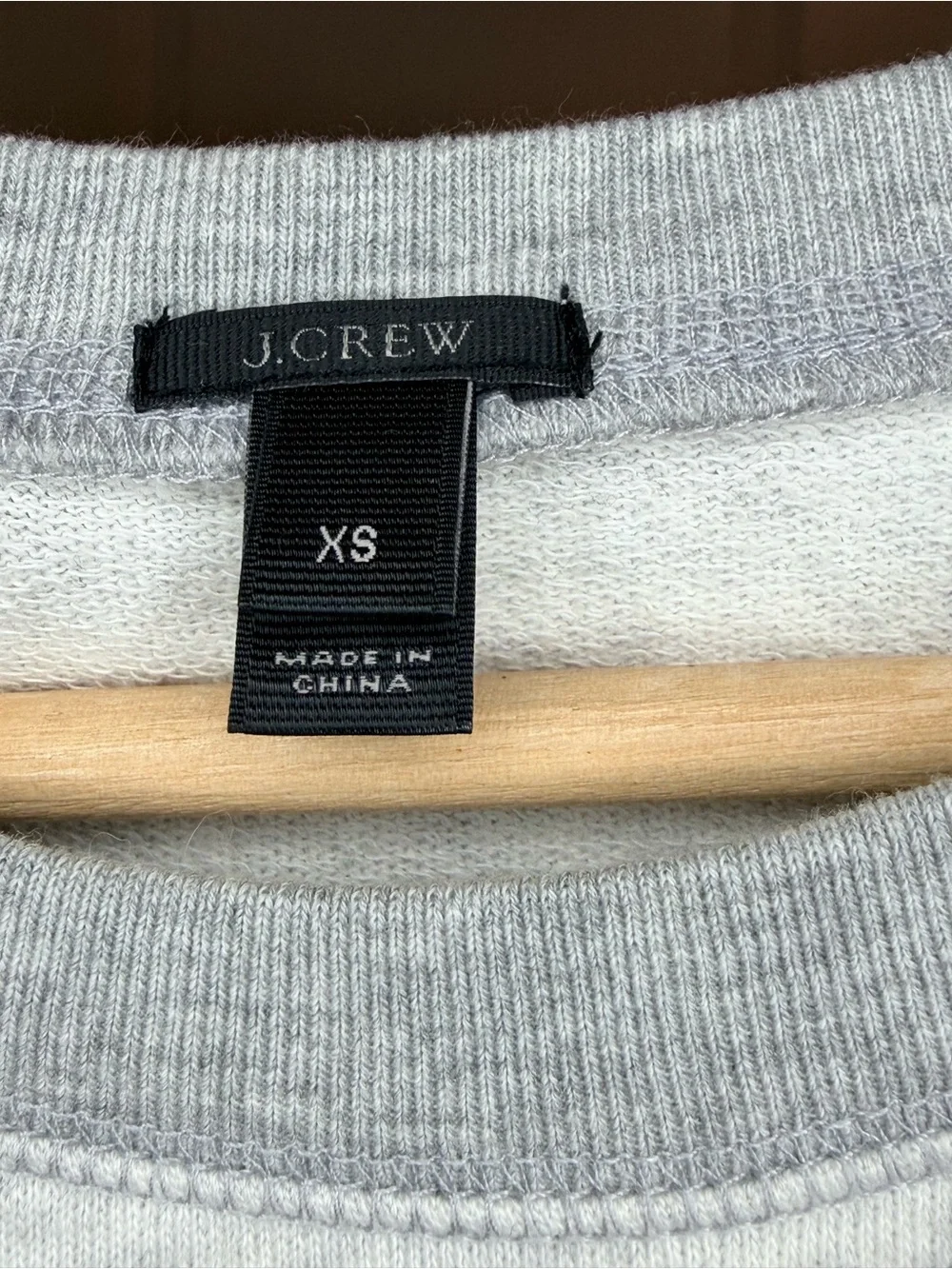 🩶J.Crew XS Gray Mixed Media Top Sheer Sleeve Pullover